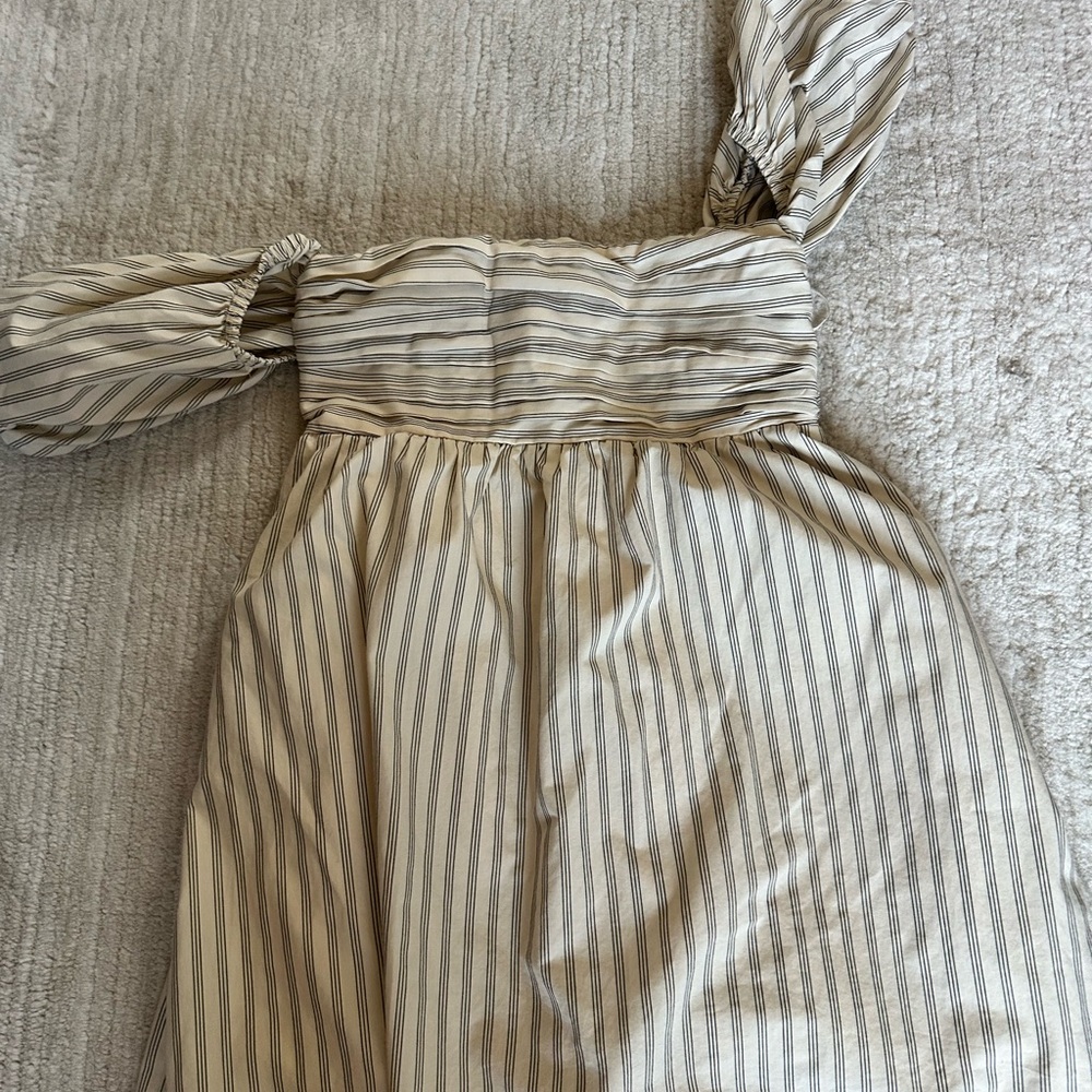 Striped Off-Shoulder Dress